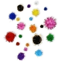 POM POM COLORES BRILLANTES...