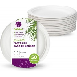 50 platos desechables de...